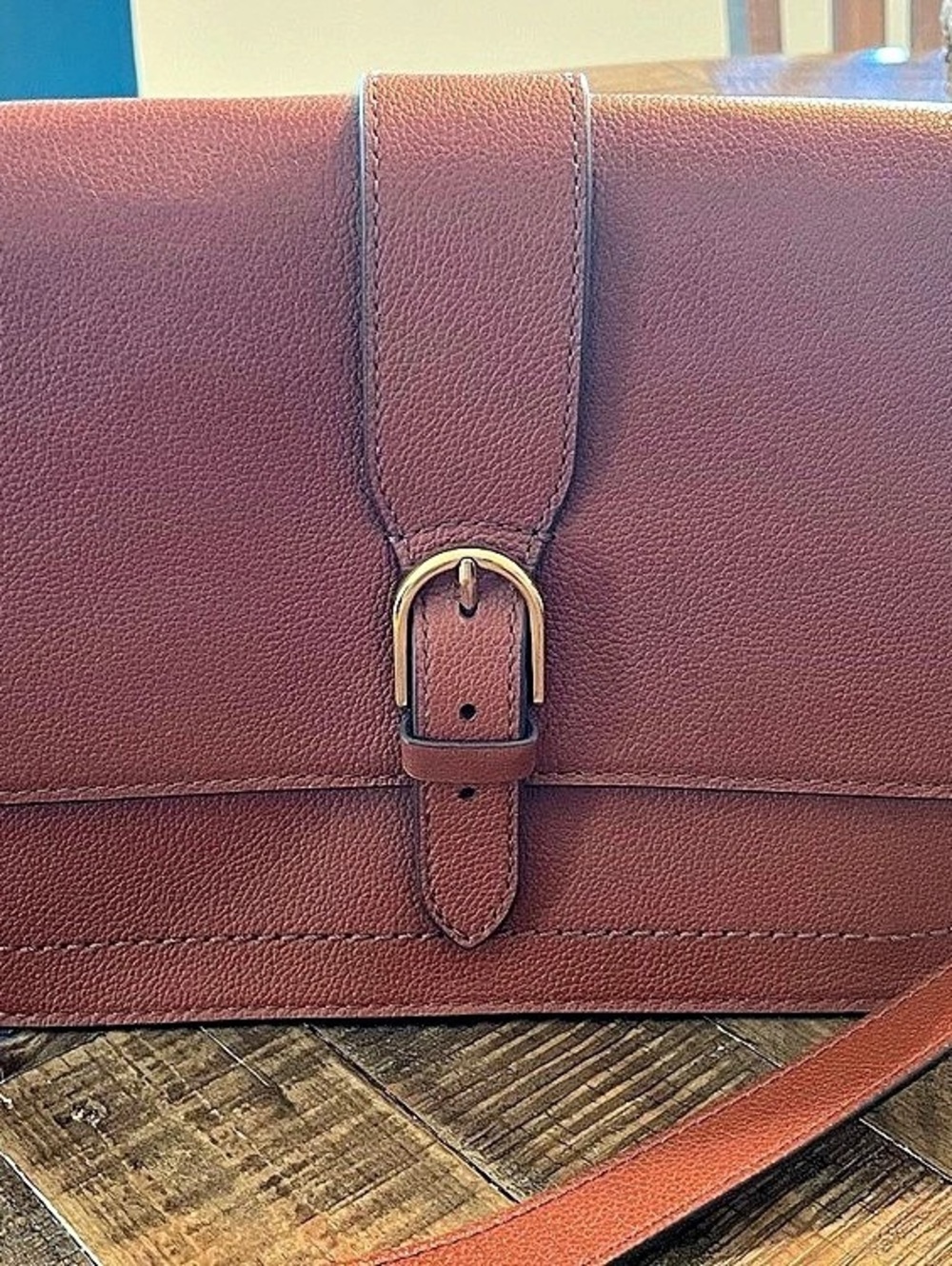 Fossil ZoeyLeather Flap Crossbody Bag Brown